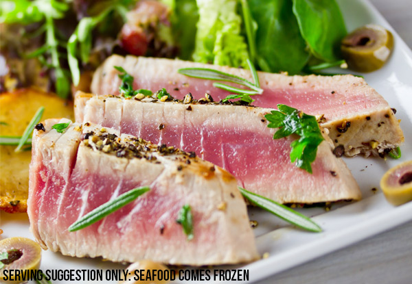$99 for a 5KG Individually Vacuum Packed Carton of Frozen Raw Tuna Steaks – Pick Up Only (value $193.50)