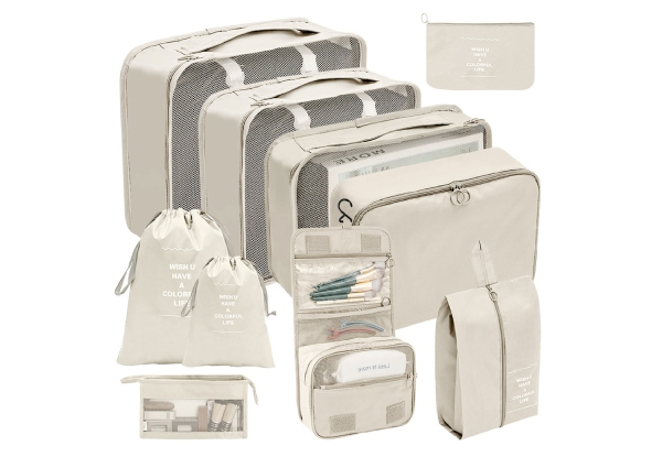 10-Piece Travel Compression Storage Bags - Six Colours Available