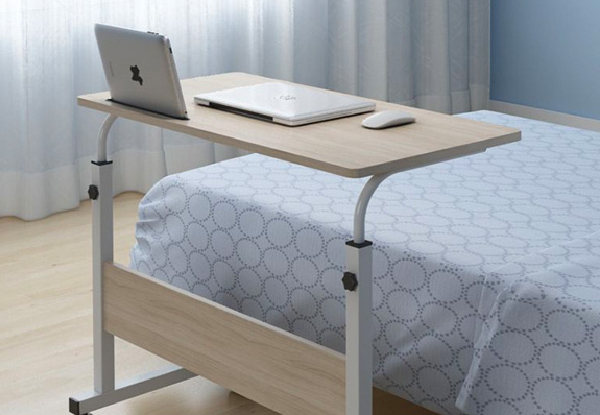 Mobile Bedside Lifting Computer Table - Two Colours Available