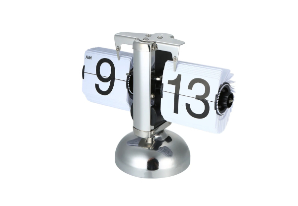 Automatic Vintage Page Turner Desktop Clock - Two Colours Available