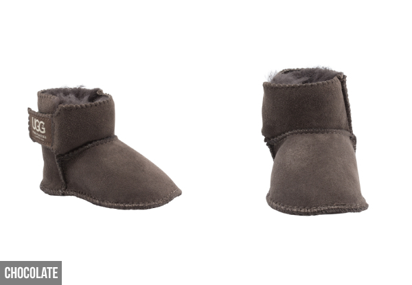 Comfort Me Baby Ugg Booties with Gripper Dots - Three Colours & Four Sizes Available