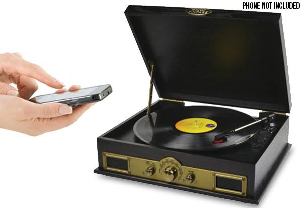 $169.99 for a Vintage Look USB Turntable with Bluetooth Speakers