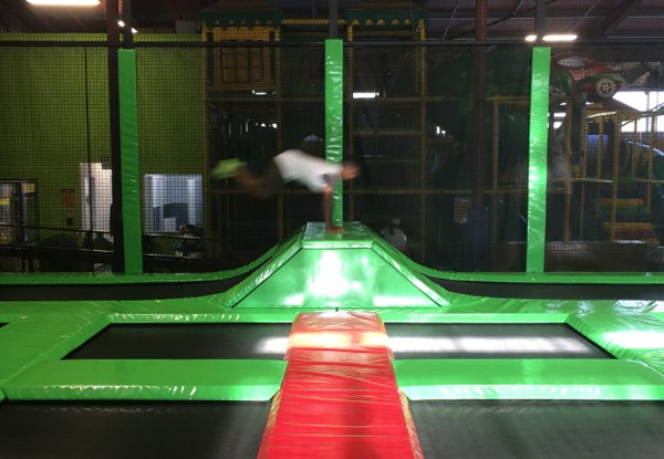 $10 for One Hour of Indoor Tramp Park Entry & Jumperama Non-Slip Socks (value up to $15)