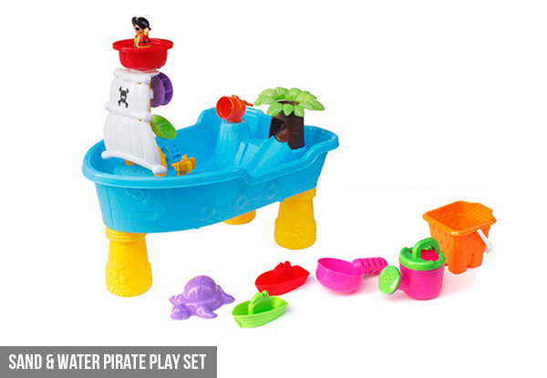 $28 for a Sand & Water Pirate Ship Play Set or $32 for a Sand & Water Table