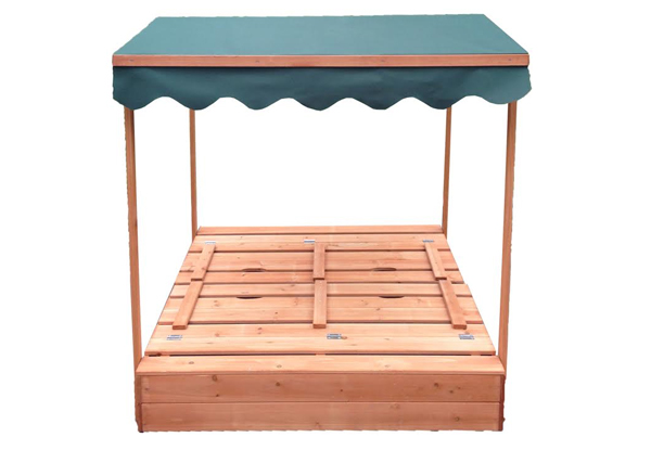 $119 for a Wooden Sandpit with Bench Seats or $159 with a Sun Shade