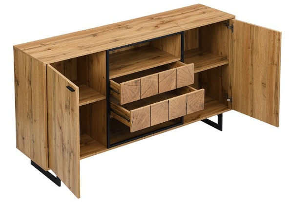 Naveda Wooden Finish Sideboard Table