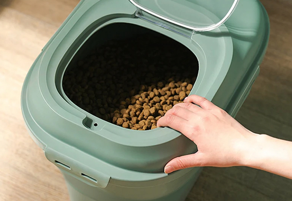Collapsible Pet Food Storage Container - Two Colours Available