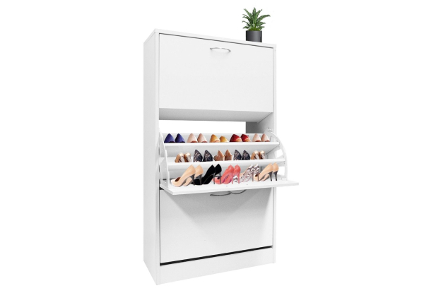 Three-Drawer Shoe Cabinet for 45 Pairs of Shoes