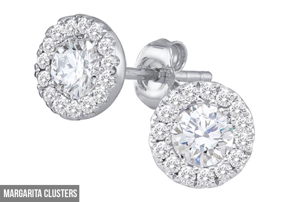 $550 for a Pair of Diamond Stud Earrings Crafted in 14 Carat White Gold – Two Styles Available (value $1,100)
