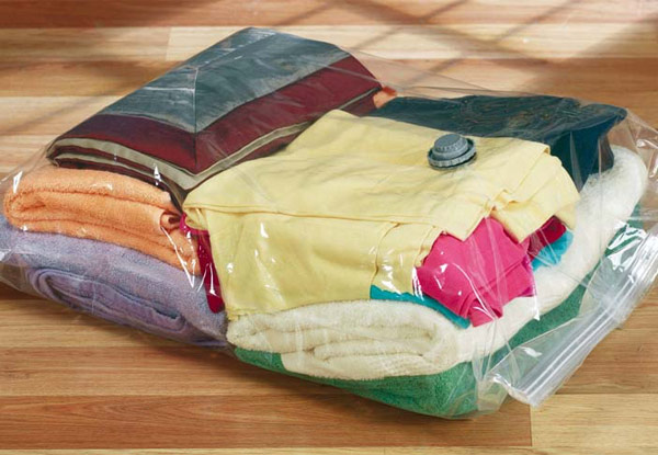 From $7 for Five Moisture-Resistant Vacuum Storage Bags incl. Pump