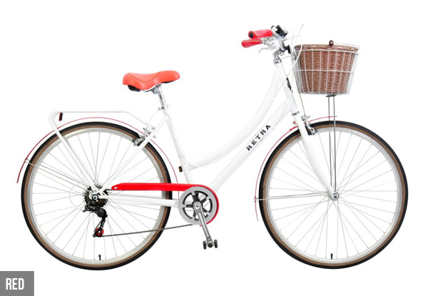 $299 for a Vintage-Style Bike with a Free Basket - Available in Two Colours, with Free Shipping