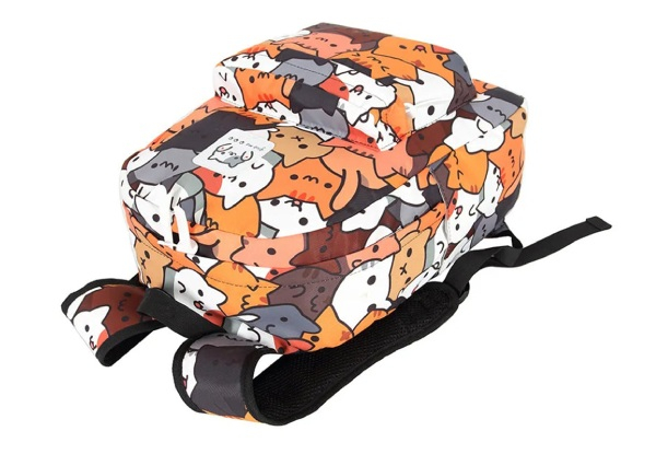 Cute Cat Print Backpack
