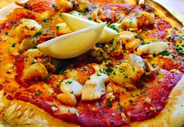 $39 for Two Pizzas & Two Side Salads or an Antipasto Platter & Two Glasses of Wine (value up to $78)