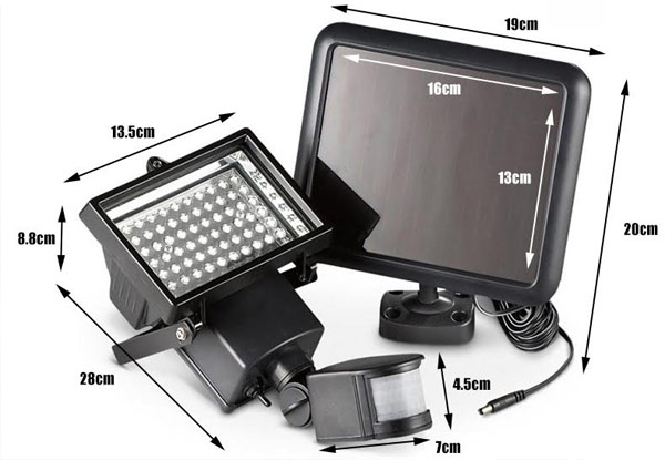 $49 for a 60 LED Solar Sensor Security Light with Motion Detection