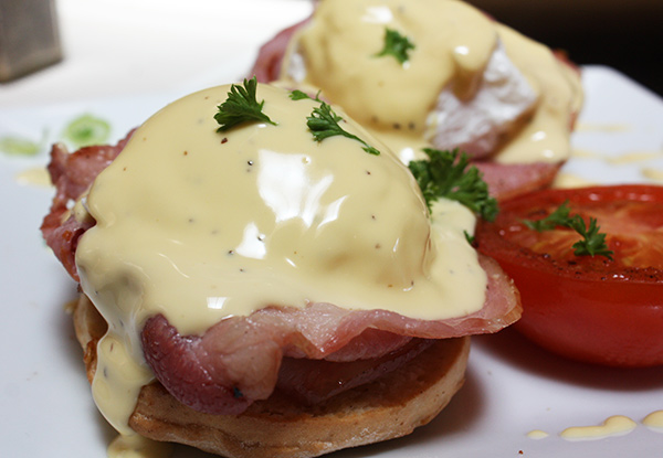 $20 for Two Bacon or Spinach Eggs Benedicts