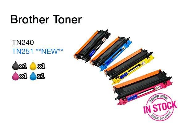 From $27 for a Set of Four or Five Printer Cartridges Compatible with Brother, Canon, HP or Epson Inkjet Printers & Brother Laser Cartridge incl. Nationwide Delivery (value up to $307.80)
