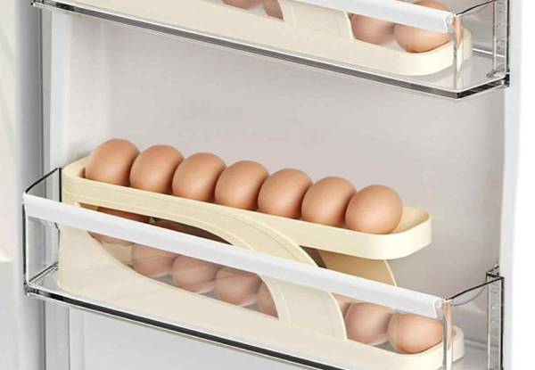 Roll Down Double-Layer Refrigerator Egg Dispenser - Option for Two-Pack