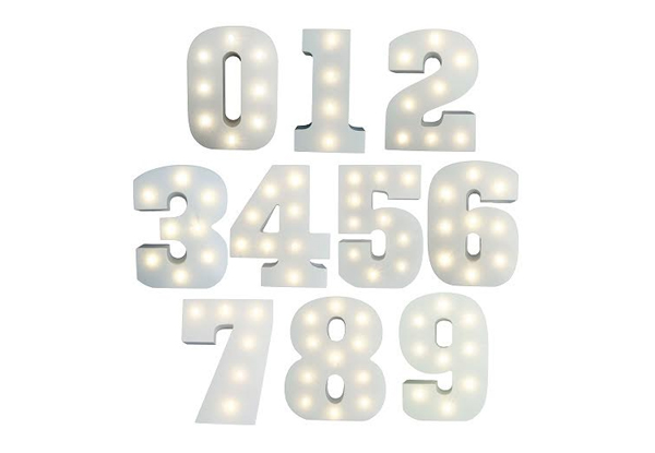 $12.50 for a Warm White LED Letter or Number