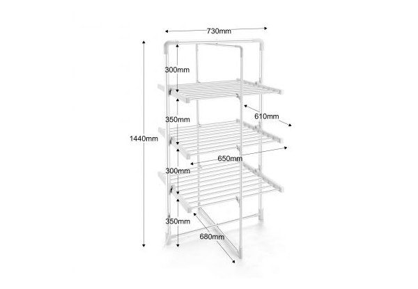 300W 3-Tier Foldable Heated Drying Rack