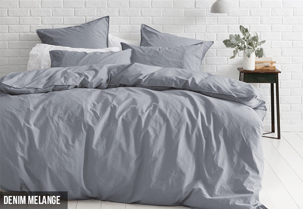 From $69.95 for a Canningvale Vintage Softwash Cotton Duvet Cover Set or $39.95 for Two European Pillowcases – incl. Nationwide Delivery