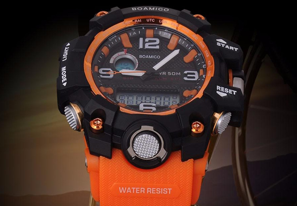 $35 for a Men's Water-Resistant Sports Watch with Free Metro Shipping