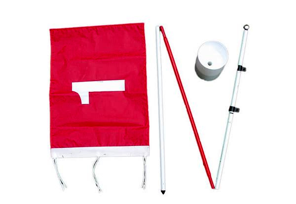 $39 for a Backyard Golf Flag, Stick & Cup Set