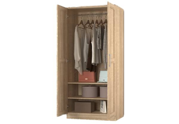 Two-Door Wardrobe Cabinet - Two Colours Available