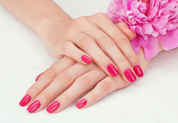 $35 for a Deluxe Manicure with CND Shellac Polish Finished with Hand Scrub & Hand Massage (value up to $70)