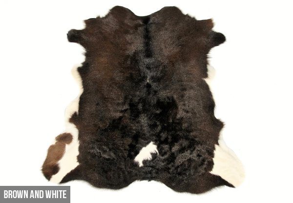 $89 for a Genuine Calf Hide Rug - Four Styles Available