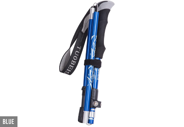 Foldable Aluminium Ultralight Hiking Pole - Three Colours Available