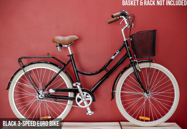 $249 for a Women's Euro Vintage-Style Bike or $309 for a Three-Speed Euro Step-Through Bike (value up to $619)
