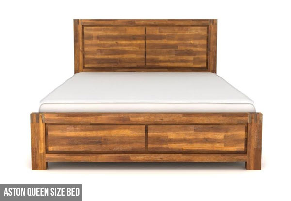 $1,499 for a Complete 6-Piece Solid Acacia Wood Aston Bedroom Set or From $179 for a Range of Aston Bedroom Furniture