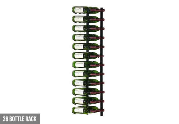 From $75 for a Wall Mounted Steel Wine Rack Available in Three Sizes (value $112)