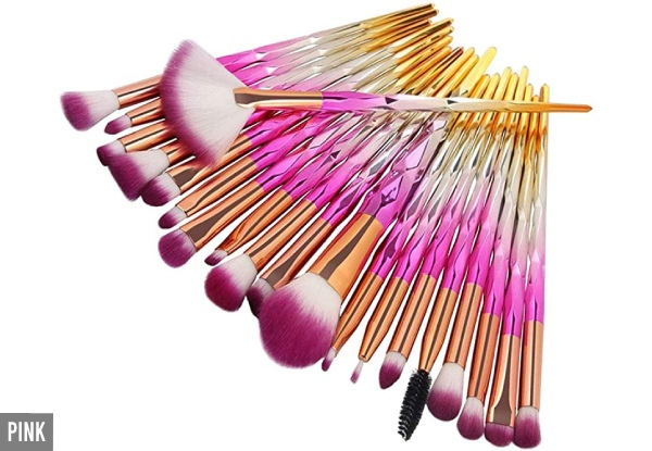 20-Piece Professional Makeup Brushes Set - Four Colours Available