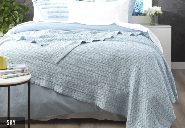 Lexico Waffle Cotton Blanket - Available in Four Colours & Three Sizes