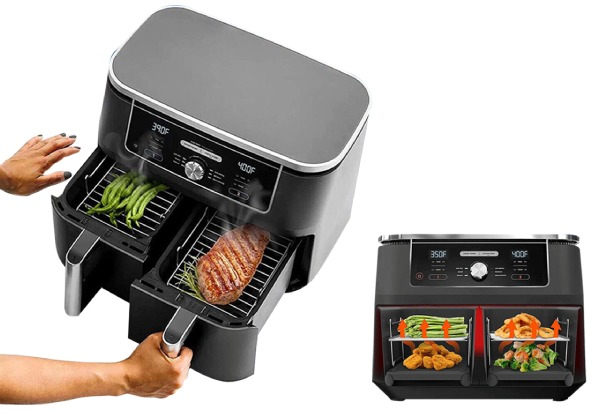 Stainless Steel Grill Rack Set Compatible with Ninja Air Fryer - Two Styles Available