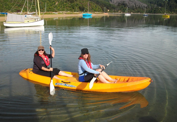 $38 for a Two-Hour Hire of a Double Sit-On Kayak or $19 for a Single Sit-On Kayak in the Abel Tasman National Park (value up to $80)