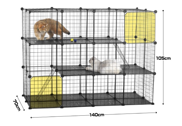 Petscene Three-Tier DIY Detachable Cat Cage