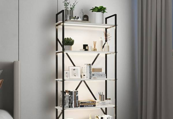 Luxsuite Smart LED Lighted Bookshelf - Two Colours Available