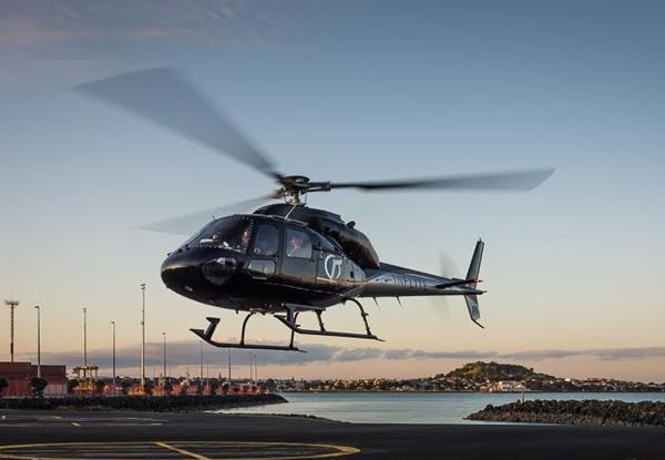 $99 for One Person, $195 for Two People or $399 for Five People on an Auckland City Scenic Helicopter Flight
