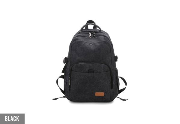 Large Capacity Canvas Backpack - Available in Five Colours