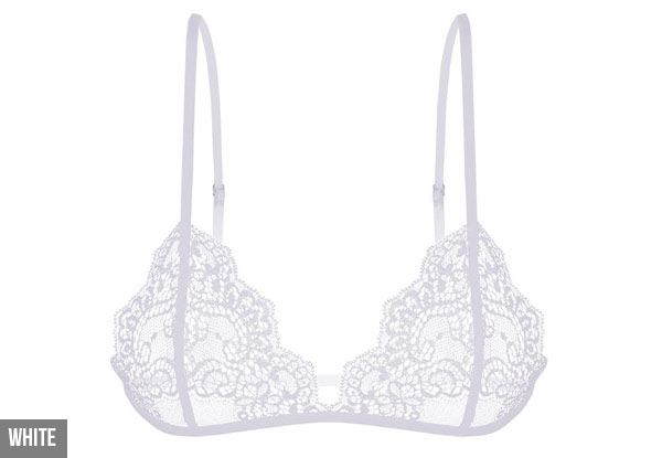 $29.99 for a Lace Triangle Bra and G-String Set – Available in Two Colours