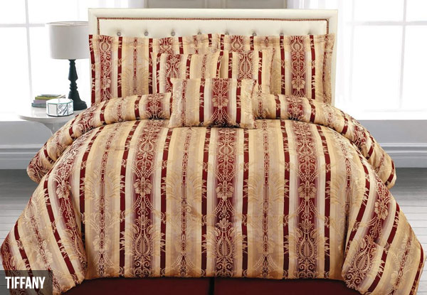$89 for a Seven-Piece Comforter Set or $99 for an Eight-Piece Queen, King or Super King Comforter Set – Four Designs Available