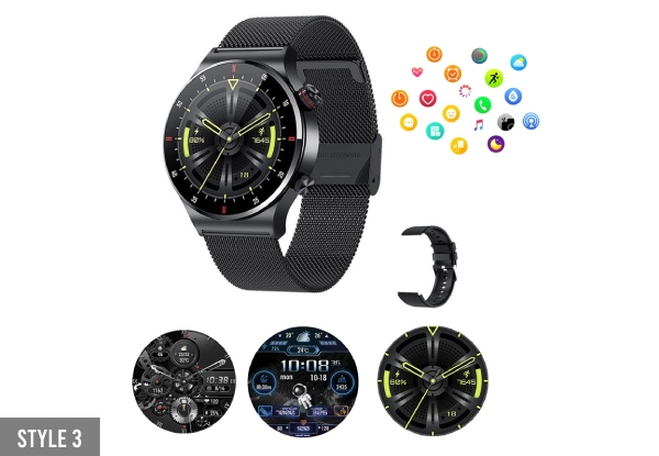 Water-Resistant Bluetooth Smart Watch - Four Styles Available
