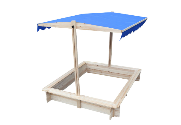 Wooden Sandpit with Canopy