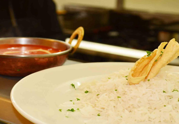$20 for Two Curries incl. Rice – Multiple Coupons Per Table Allowed (value up to $41)