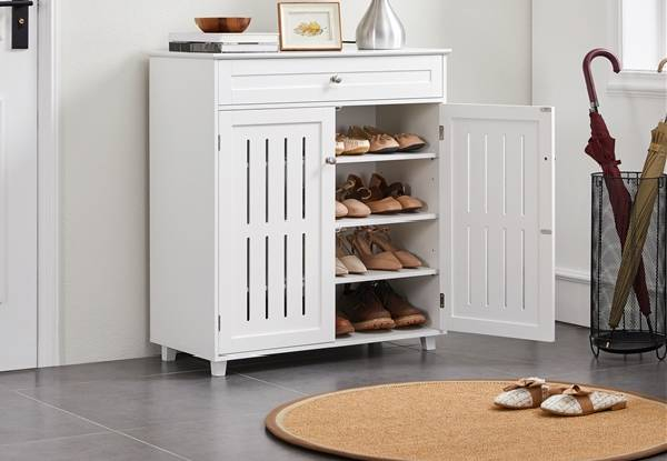 Four-Tier Shoe Storage Cabinet - Two Colours Available