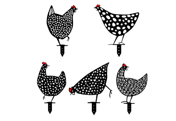 Chicken Yard Art Decor - Five Styles Available