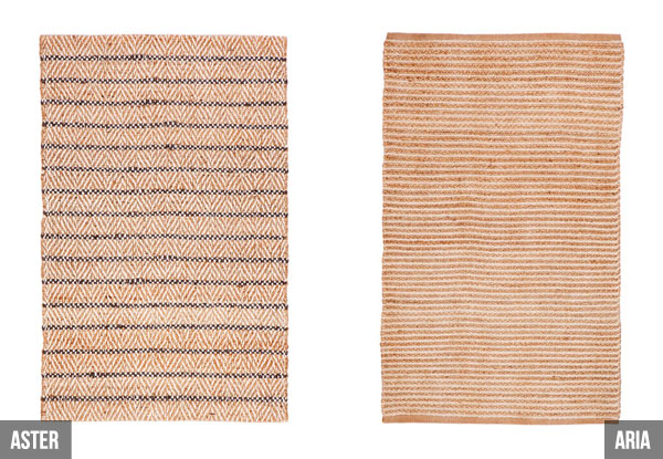 From $90 for a Handwoven Natural Jute & Cotton Rug – Available in Various Colours & Sizes