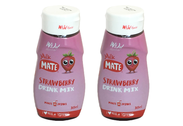 $6.90 for Two Bottles of Wild Appetite Milk Mate Strawberry Drink Mix (value $11.50)